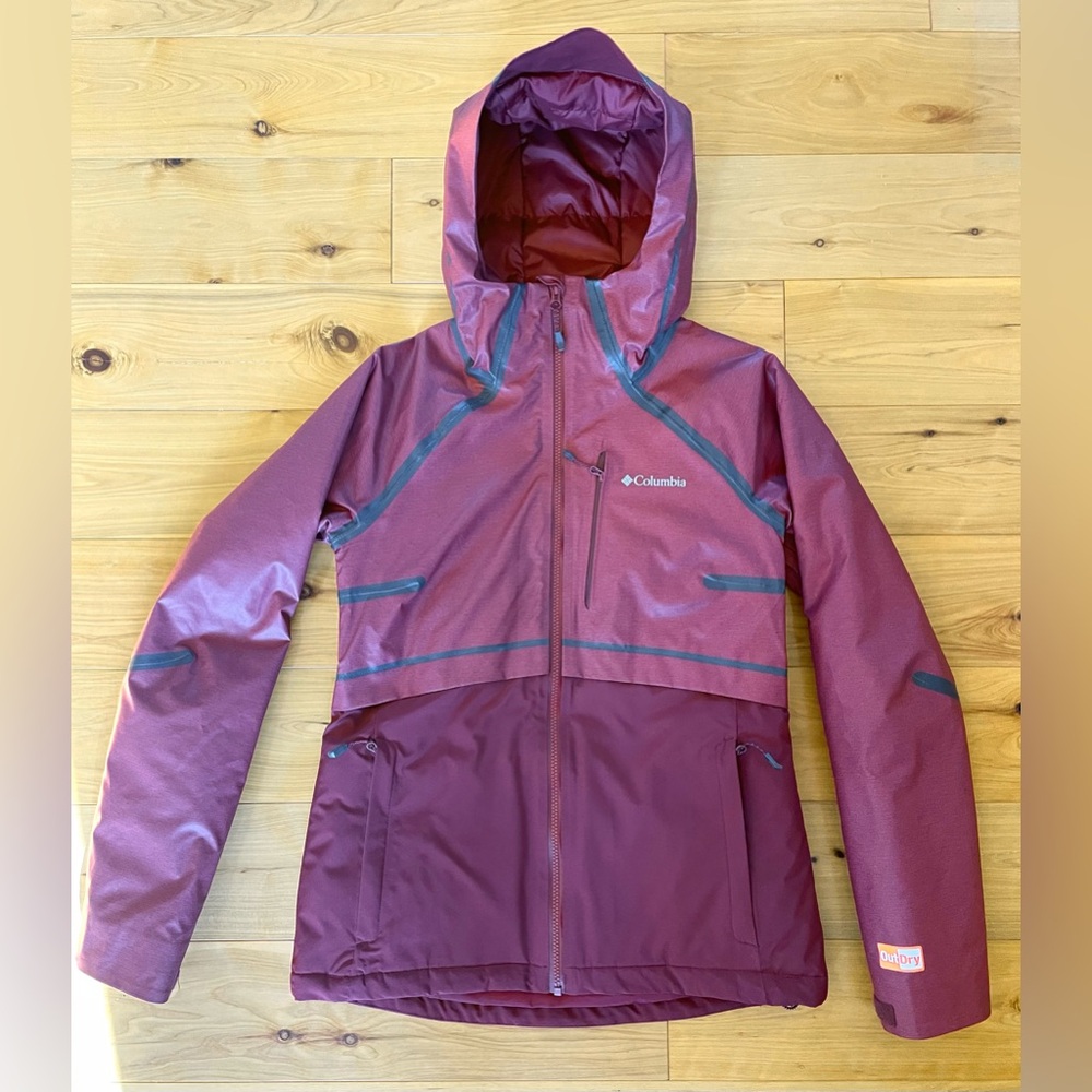 Columbia Women's Waterproof Maroon Red Ski / Snowboard Jacket Sz Small